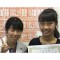 富山葵さんと阿部先生<br />日野市立<br />大坂上中学校3年