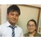 府中市立<br>第二中学校3年<br>山田美怜さんと<br>田代先生