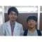 長坂陽向くんと平先生<br>横浜市立<br>生麦中学校3年