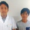 大原武琉くんと<br>和氣先生<br>越谷市立南中学校2年